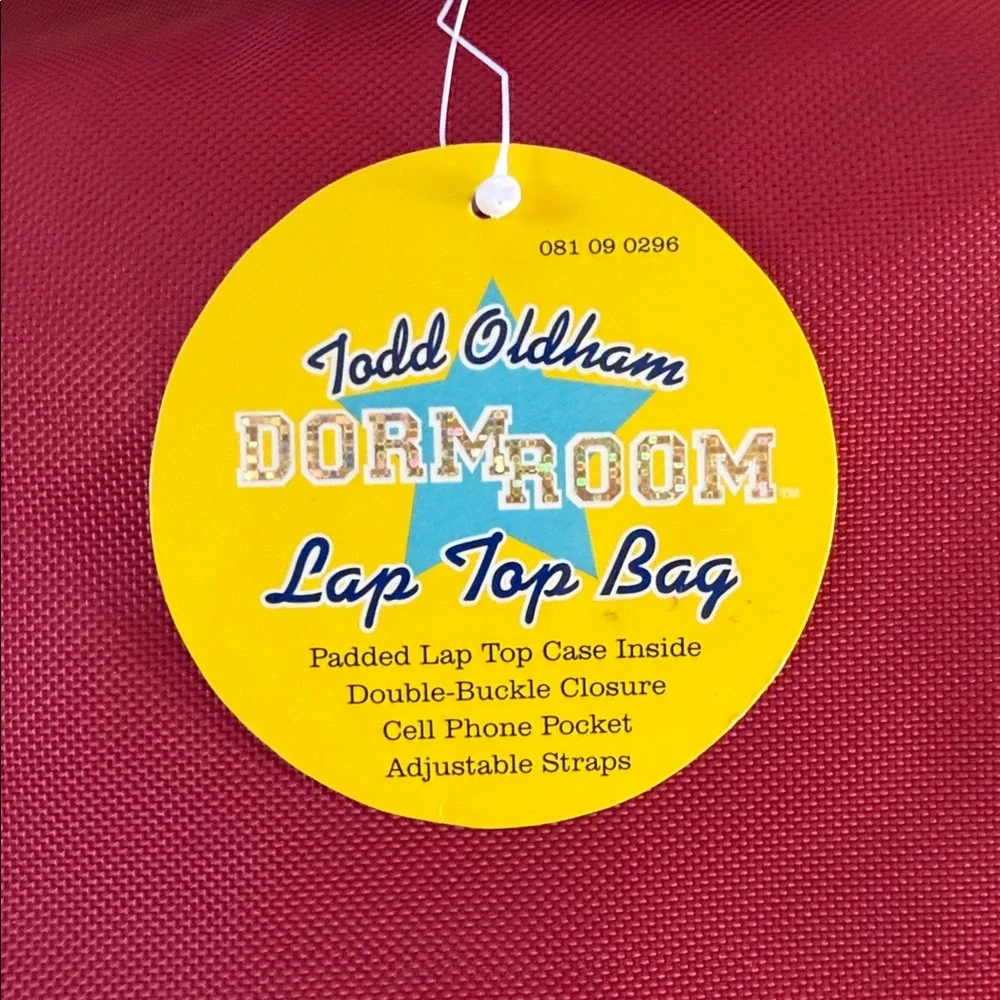 New Vintage Todd Oldham Laptop Bagpack, Red